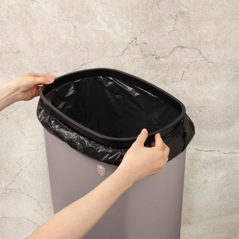 BH/9523, Cubo de basura con sensor de 58 l, color topo mate, cubo de basura con sensor, eléctrico/batería, cubo de basura, cubo de basura, utensilios de cocina