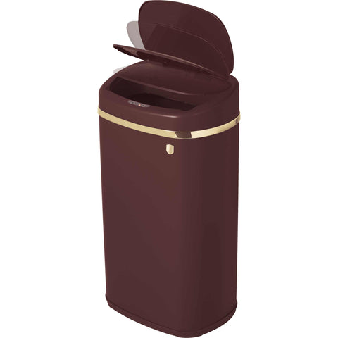 Product image of Sensor bin 58L. Part of the Leonardo Collection . Features: • Material: iron • Size: 67*39,5*28 cm, 58L • Power: 4 pcs AA battery (not included) • Color: matt bordeaux. (Studio view). Official Berlinger Haus product, boosted by Promintra sl.