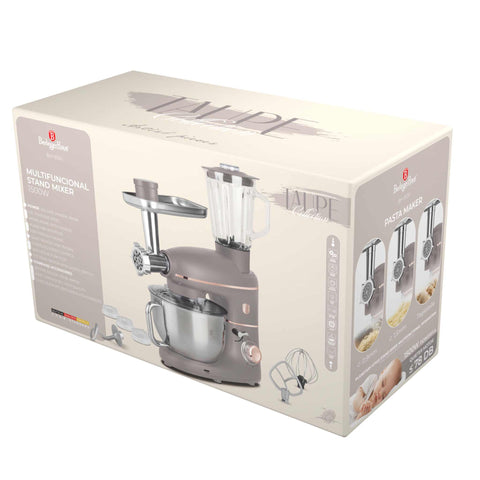 BH/9530, Robot de cocina multifunción 4 en 1, color topo mate, robot de cocina, multiusos, eléctrico, batidora de pie, robot de cocina, electrodomésticos de cocina