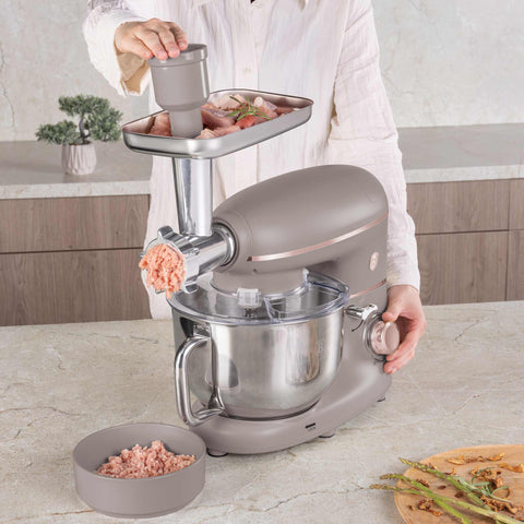BH/9530, Robot de cocina multifunción 4 en 1, color topo mate, robot de cocina, multiusos, eléctrico, batidora de pie, robot de cocina, electrodomésticos de cocina