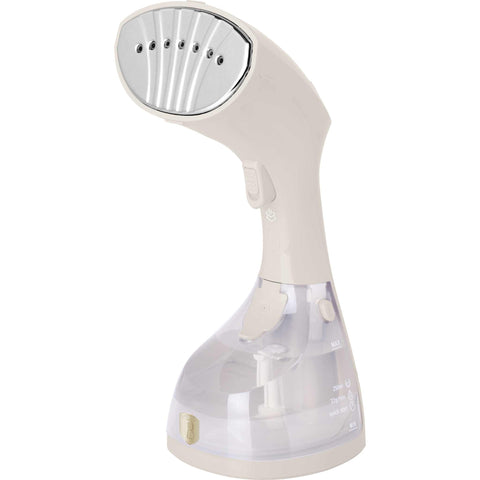 Product image of Garment steamer. Part of the Sahara Collection . Features: • 220-240V, 50/60Hz, 1500 W • Stainless steel soleplate • Removable water tank capacity: 250 ml • Accessory: fabric brush • Length of power cord: 1.... (Studio view). Official Berlinger Haus product, boosted by Promintra sl.