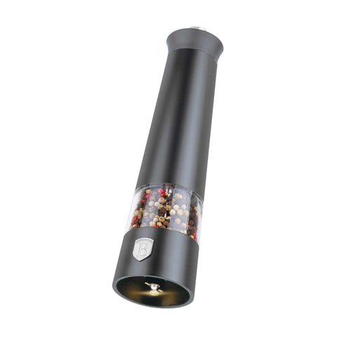BH/9556, Juego de 2 molinillos eléctricos de sal y pimienta, antracita mate, juego de molinillos de sal y pimienta, eléctrico/batería, juego de molinillos eléctricos de sal y pimienta, juego de molinillos de sal y pimienta, utensilios de cocina, molinillo de sal y pimienta