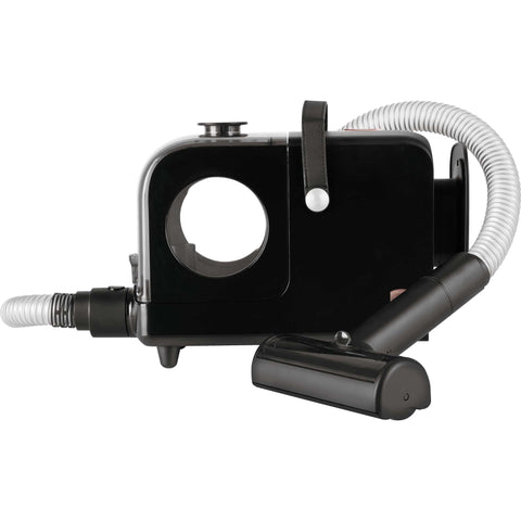 Product image of Pet grooming vacuum cleaner. Part of the Black Rose Collection . Features: • Power: 220-240V, 50-60Hz, 350W • Dust capacity: 2,2L • Accessories: • Hair remover roller • Crevice tool • Deshedding brush • Grooming brush • El.... (Studio view). Official Berlinger Haus product, boosted by Promintra sl.