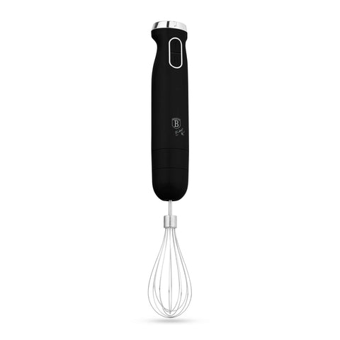 Product image of 6in1 hand blender set. Part of the Black Vantage Collection/Matte Black Collection/Black Silver Collection/Eternal Collection . Features: • Material: stainless steel, plastic • Voltage: 220-240V 50-60Hz • Power: 800W • Include: • Ice-crush blender head • Chopper bowl 500 ml • Measurin.... (Studio view). Official Berlinger Haus product, boosted by Promintra sl.