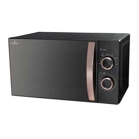BH/9625, Horno microondas mecánico 20L, Negro, Oro rosa, Horno microondas, Eléctrico, Electrodomésticos de cocina