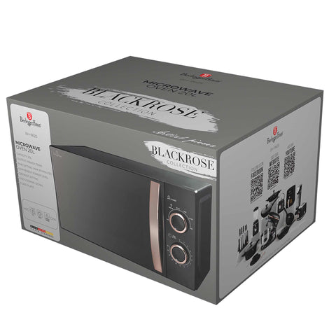 BH/9625, Horno microondas mecánico 20L, Negro, Oro rosa, Horno microondas, Eléctrico, Electrodomésticos de cocina