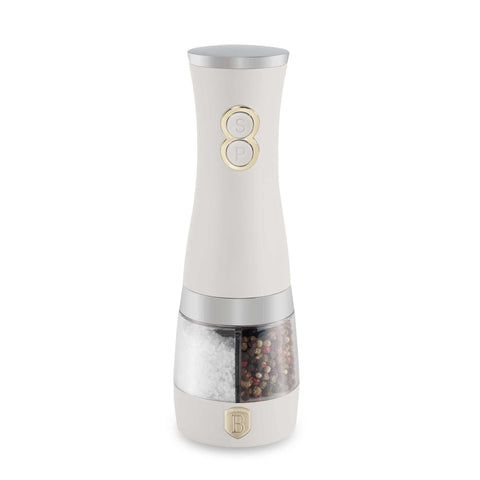 BH/9645, BH/9645-4B, BH/9645A-4B, molinillo eléctrico de sal y pimienta 2 en 1, crema mate, molinillo de sal y pimienta 2 en 1, eléctrico, a batería, molinillo eléctrico de sal y pimienta, 2 en 1, molinillo de sal y pimienta, Berlinger Haus, Promintra, caja de regalo, conceptual, estilo de vida