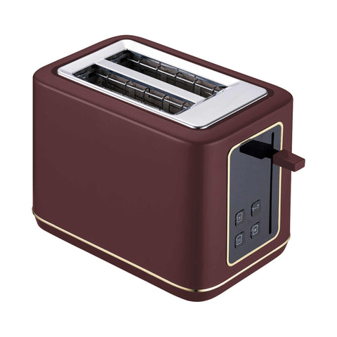 Product image of Digital toaster. Part of the Leonardo Collection . Features: • Material: stainless steel with plastic housing • 220-240V 50/60 Hz 870W • Size: 27,8*16,6*19,1 cm • Length of power cord: 75 cm • Color: matt bor.... (Studio view). Official Berlinger Haus product, boosted by Promintra sl.