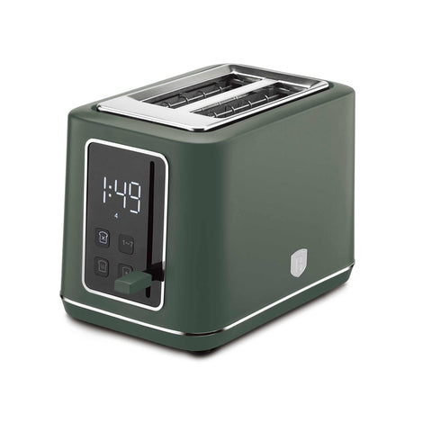BH/9665, Tostadora digital, Verde mate, Tostadora eléctrica, Tostadora de dos rebanadas, Electrodomésticos de cocina