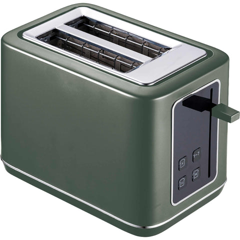 BH/9665, Tostadora digital, Verde mate, Tostadora eléctrica, Tostadora de dos rebanadas, Electrodomésticos de cocina