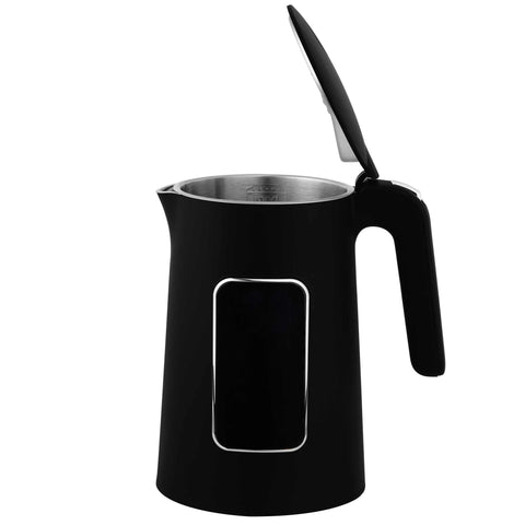 Product image of Digital electric kettle. Part of the Black Rose Collection . Features: • Material: 18/10 stainless steel inside, plastic • Capacity: 1,7L • Voltage: 220-240V,50/60Hz • Power: 2200W • Length of power cord: 70-75 cm • Co.... (Studio view). Official Berlinger Haus product, boosted by Promintra sl.
