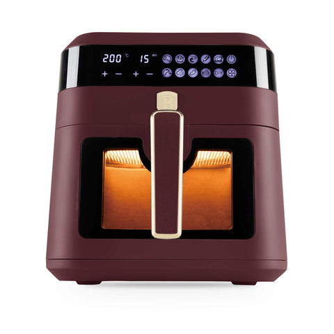 BH/9687, Freidora de aire 6,3L con ventana visible, Burdeos mate, freidora de aire, eléctrica, freidora de aire digital, freidora de aire, freidora de aire sin aceite, freidora de aire con ventana, electrodomésticos de cocina