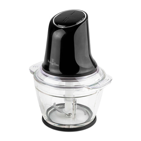 BH/9726, Picadora multifunción con recipiente de cristal, negra y plateada, picadora multifunción, eléctrica, picadora, picadora de alimentos, picadora de verduras, picadora de ajo, multifunción, Berlinger Haus, Promintra