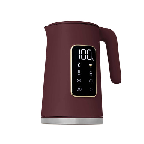 Product image of Digital electric kettle. Part of the Leonardo Collection . Features: • Material: 18/10 stainless steel inside, plastic • Capacity: 1,7L • Voltage: 220-240V,50/60Hz • Power: 2200W • Length of power cord: 70-75 cm • Co.... (Studio view). Official Berlinger Haus product, boosted by Promintra sl.