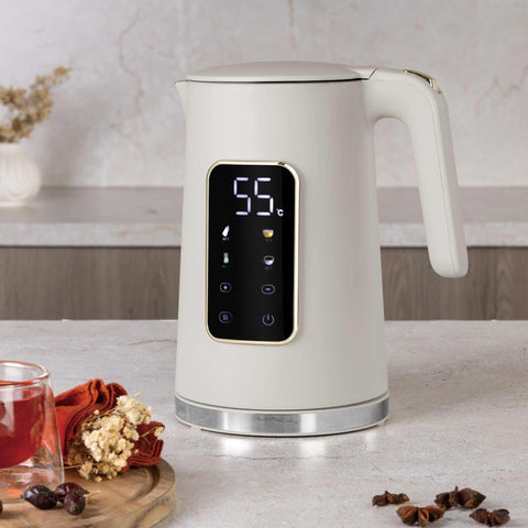 BH/9738, Hervidor eléctrico digital, Crema mate, Hervidor eléctrico e., Eléctrico, Hervidor eléctrico digital A, Electrodomésticos de cocina, Hervidor