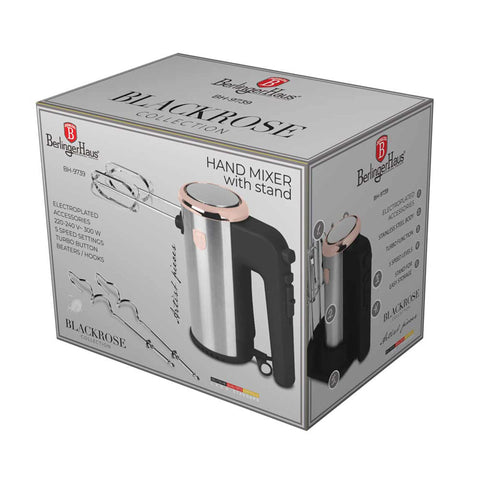 BH/9739, NUEVO, Batidora de mano con soporte, negro, oro rosa, batidora de mano con soporte, eléctrica, batidora de mano, batidora de mano con soporte,Berlinger Haus, Promintra