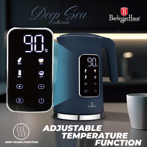 BH/9767, Hervidor eléctrico digital, Azul mate, Hervidor eléctrico e., Eléctrico, Hervidor eléctrico digital A, Electrodomésticos de cocina, Hervidor