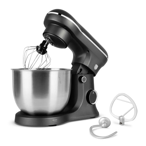 Product image of Kitchen machine. Part of the Anthracite Collection . Features: • Material: stainless steel, plastic • 1500 W, 220-240V, 50/60 Hz • Include: • 18/10 stainless steel bowl 5L • Non-stick dough hook • Non-stick bea.... (Studio view). Official Berlinger Haus product, boosted by Promintra sl.