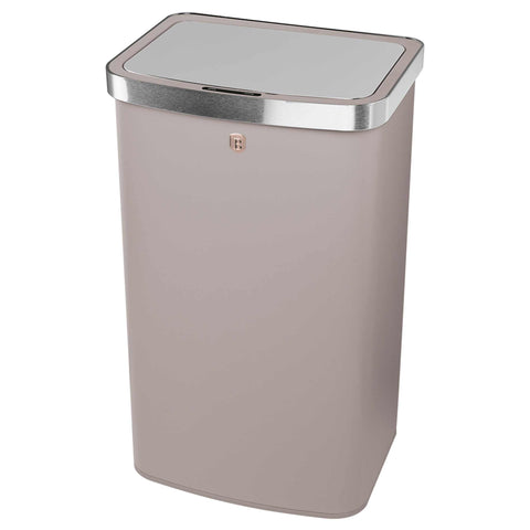 Product image of Sensor bin 60L. Part of the Taupe Collection . Features: • Material: steel • Size: 65*38,5*28,5 cm, 60L • Power: 4 pcs AA battery (not included) • Color: matt taupe. (Studio view). Official Berlinger Haus product, boosted by Promintra sl.