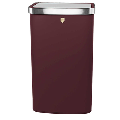 Product image of Sensor bin 60L. Part of the Leonardo Collection . Features: • Material: steel • Size: 65*38,5*28,5 cm, 60L • Power: 4 pcs AA battery (not included) • Color: matt bordeaux. (Studio view). Official Berlinger Haus product, boosted by Promintra sl.