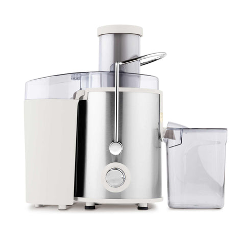 Imagem do extrator de sucos. Parte da Coleção Sahara. Características: • Material: corpo em aço inoxidável, filtro em aço inoxidável • Capacidade: copo para suco de 600 ml, copo para polpa de 1300 ml • 220-240V 50-60Hz 500W • Comprimento do cabo de alimentação... (Vista de estúdio). Produto oficial Berlinger Haus, impulsionado por Promintra sl.