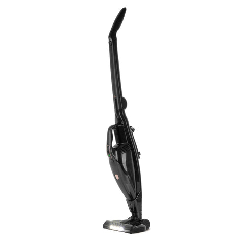 Imatge del producte d'un aspirador de mà 2 en 1. Part de la col·lecció Black Rose. Característiques: • Voltatge: 18,5 V (bateria Li-ION) • 120 W • Succió potent de 8 kpa • Accessoris: • Raspall 2 en 1 amb llums LED • Boquilla llarga per a esquerdes • Raspall per a sofàs •.... (Vista d'estudi). Producte oficial de Berlinger, impulsat per Promintra sl.
