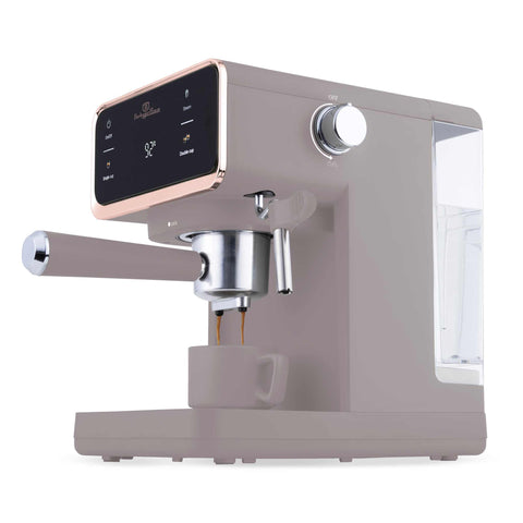 Product image of Digital espresso coffee maker 3in1. Part of the Taupe Collection . Features: • Material: stainless steel, plastic • Power: 950 W • Voltage: 220-240V 50/60 Hz • 1L water tank • 1 and 2 cup filter • 2 in 1 plastic spoon with t.... (Conceptual view). Official Berlinger Haus product, boosted by Promintra sl.
