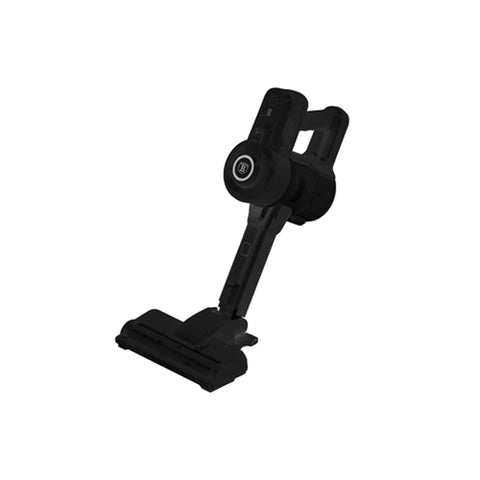 Product image of Vacuum cleaner. Part of the Black Vantage Collection/Matte Black Collection/Black Silver Collection . Features: • Voltage: 22,2 V (Li-ION battery) • 165 W • 12Kpa powerful suction • Accessories: • 2 in 1 brush with LED ligths • Long crevice tool • Sofa brush .... (Studio view). Official Berlinger Haus product, boosted by Promintra sl.