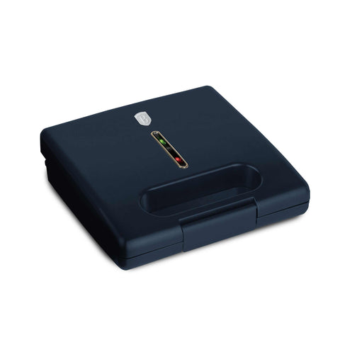 Product image of Sandwich maker. Part of the Deep Sea Collection . Features: • Material: aluminium, bakelite • Power: 650-780 W • Voltage: 220-240 V, 50/60Hz • Plate size: 22,5*13 cm • NON-STICK coating • Length of power cor.... (Studio view). Official Berlinger Haus product, boosted by Promintra sl.