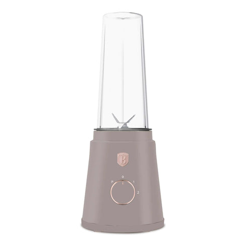 Product image of Smoothie maker. Part of the Taupe Collection . Features: • Material: stainless steel, plastic • Power: 320 W • 220-240 V 50/60 Hz • 2 pcs takeaway jar with lid: 300 ml and 600 ml • Length of power cord: 8.... (Studio view). Official Berlinger Haus product, boosted by Promintra sl.