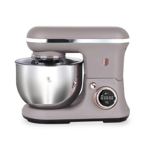 Product image of Kitchen machine. Part of the Taupe Collection . Features: • Material: stainless steel, plastic • 1500 W, 220-240V, 50/60 Hz • Include: • 18/10 stainless steel bowl 6L • Non-stick dough hook • Non-stick bea.... (Studio view). Official Berlinger Haus product, boosted by Promintra sl.
