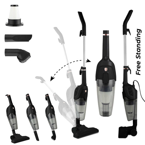 Imatge del producte d'un aspirador amb cable 3 en 1. Part de la col·lecció Black Rose. Característiques: • 220-240V, 50/60Hz, 600 W • Aspiradora >10Kpa de succió súper potent • Accessoris: • Raspall 2 en 1 • Boquilla per a esquerdes • Raspall per a sofà • 1 filtre HEPA rentable... (Vista d'estudi). Producte oficial de Berlinger, impulsat per Promintra sl.