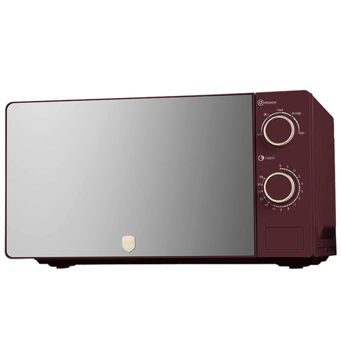 Product image of Mechanical microwave oven 20L. Part of the Leonardo Collection . Features: • Input power: 1100W • Output power: 700W • Capacity: 20L • Glass plate: Ø24,5 cm • Size: 24,2*44,5*32,5 cm • Length of power cord: 85 cm • Color: .... (Studio view). Official Berlinger Haus product, boosted by Promintra sl.