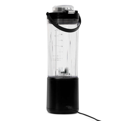 Product image of Cordless portable blender. Part of the Black Rose Collection . Features: • Material: stainless steel, plastic • Power: 110 W • Capacity: 400 ml • Rechargeable battery: 2000mAh, 7,4 V • Charging time: 3 hours • Accessorie.... (Studio view). Official Berlinger Haus product, boosted by Promintra sl.