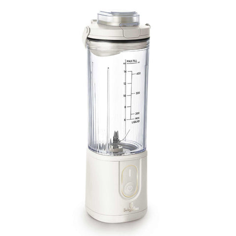Product image of Cordless portable blender. Part of the Sahara Collection . Features: • Material: stainless steel, plastic • Power: 110 W • Capacity: 400 ml • Rechargeable battery: 2000mAh, 7,4 V • Charging time: 3 hours • Accessorie.... (Studio view). Official Berlinger Haus product, boosted by Promintra sl.