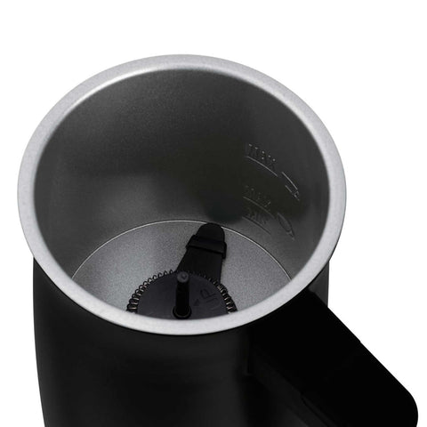 Product image of 4in1 milk frother. Part of the Black Rose Collection . Features: • Material: stainless steel, plastic • Capacity for heating: 300 ml • Capacity for foaming: 150 ml • Voltage: 220-240V, 50/60Hz • Power: 500W • Mag.... (Studio view). Official Berlinger Haus product, boosted by Promintra sl.