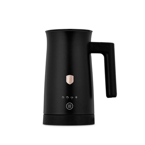 Product image of 4in1 milk frother. Part of the Black Rose Collection . Features: • Material: stainless steel, plastic • Capacity for heating: 300 ml • Capacity for foaming: 150 ml • Voltage: 220-240V, 50/60Hz • Power: 500W • Mag.... (Studio view). Official Berlinger Haus product, boosted by Promintra sl.