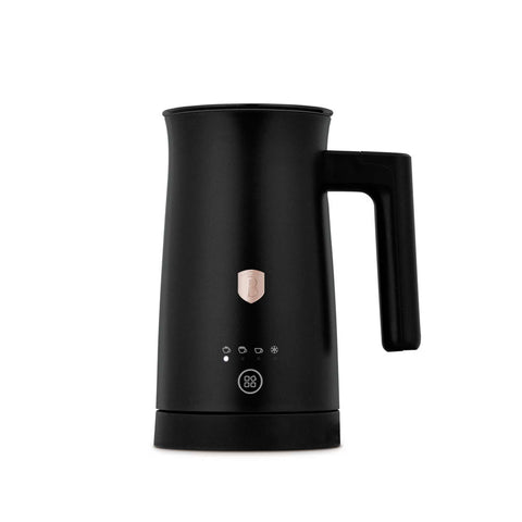 Product image of 4in1 milk frother. Part of the Black Rose Collection . Features: • Material: stainless steel, plastic • Capacity for heating: 300 ml • Capacity for foaming: 150 ml • Voltage: 220-240V, 50/60Hz • Power: 500W • Mag.... (Studio view). Official Berlinger Haus product, boosted by Promintra sl.