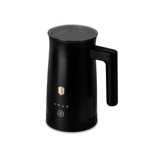 Product image of 4in1 milk frother. Part of the Black Rose Collection . Features: • Material: stainless steel, plastic • Capacity for heating: 300 ml • Capacity for foaming: 150 ml • Voltage: 220-240V, 50/60Hz • Power: 500W • Mag.... (Studio view). Official Berlinger Haus product, boosted by Promintra sl.