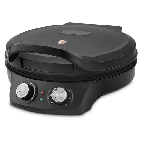 Product image of Pizza maker. Part of the Black Rose Collection . Features: • Material: aluminium with titanPro non-stick coating; plastic • 220-240V 50/60Hz, 2000 W • Plate size: 31,8*2,5 cm • Fits up to Ø32 cm pizza • Siz.... (Studio view). Official Berlinger Haus product, boosted by Promintra sl.