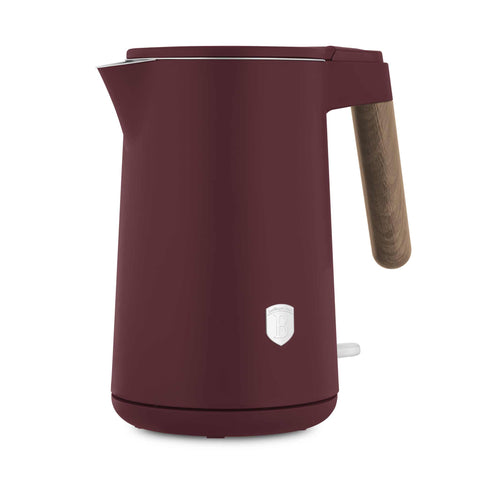 Imatge del producte de bullidor de doble paret. Part de la col·lecció Leonardo Nordic. Característiques: • Material: acer inoxidable 18/10 a l'interior, plàstic a l'exterior • Capacitat: 1,7L • Voltatge: 220-240V, 50/60Hz • Potència: 2200 W • Mida: 23*16*25 cm • Longitud... (Vista d'estudi). Producte oficial de Berlinger, impulsat per Promintra sl.