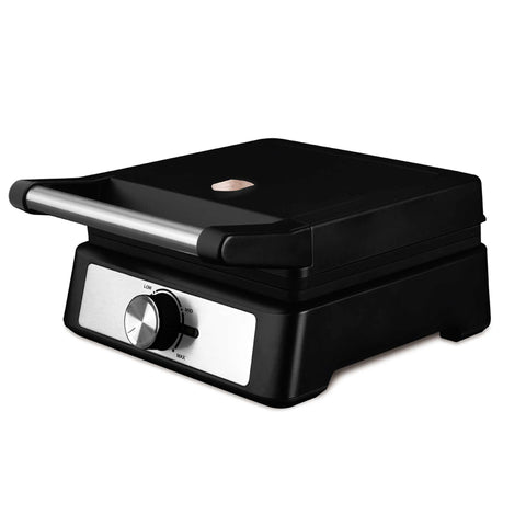 Imagem do produto: Máquina de waffles tamanho belga. Parte da Coleção Black Rose. Características: • Potência: 1600W • Voltagem: 220-240V, 50/60Hz • Tamanho da placa: 20*17 cm • Revestimento antiaderente na placa • Dimensões: 26,1*22*11,2 cm • Comprimento do cabo de alimentação: 80 cm .... (Vista de estúdio). Produto oficial Berlinger Haus, com o apoio da Promintra sl.