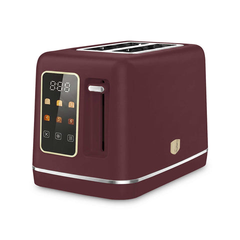 Product image of Digital toaster. Part of the Leonardo Collection . Features: • Material: stainless steel with plastic housing • 220-240V 50/60 Hz 750W • Size: 25,9*16,9*17,8 cm • Length of power cord: 75 cm • Color: matt bor.... (Studio view). Official Berlinger Haus product, boosted by Promintra sl.