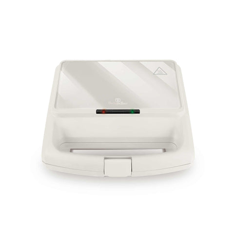 Product image of 3in1 sandwich maker with detachable plates and glass panel. Part of the Sahara Collection . Features: • Material: aluminium, glass, plastic • Power: 800 W • Voltage: 220-240 V, 50/60Hz • Plate size: 21,6*12 cm • NON-STICK coating • Length of power c.... (Studio view). Official Berlinger Haus product, boosted by Promintra sl.
