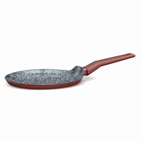Product image of Pancake pan 25cm. Part of the Blaumann/Cera Stone Collection . Features: • Material: forged aluminum • Pancake pan Ø25*1,8 cm • Color: bronze. (Studio view). Official Berlinger Haus product, boosted by Promintra sl.
