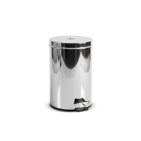 Product image of Stainless steel pedal bin 12L. Part of the Blaumann/Accessories . Features: • Material: stainless steel, plastic • Size: 25*25*39 cm, 12 L • 1 pc inner bucket • Color: stainless steel. (Studio view). Official Berlinger Haus product, boosted by Promintra sl.
