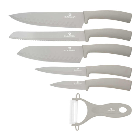 BL-5137, conjunto de 6 facas, creme, conjunto de 6 facas, conjunto de facas, facas, faca
