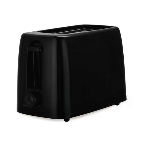 Product image of Toaster. Part of the Blaumann/Black Silver Collection . Features: • Material: stainless steel with plastic housing • 220-240V 50/60 Hz 650W • Length of power cord: 80-100 cm • Color: black. (Studio view). Official Berlinger Haus product, boosted by Promintra sl.