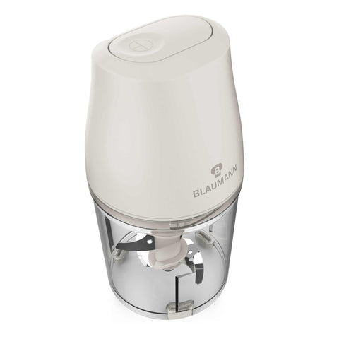 Product image of Chopper. Part of the Blaumann Cream . Features: • Material: stainless steel, plastic • Power: 250 W • Voltage: 220-240 V 50-60 Hz • Capacity: 0,5L • Color: cream. (Studio view). Official Berlinger Haus product, boosted by Promintra sl.
