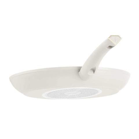 Product image of Fish pan 35x25cm. Part of the MATTE CREAM- GOLD . Features: • Material: forged aluminum with non-stick titanPro coating • Fish pan Ø35*25*4,5 cm • Color: matt cream- gold. (Studio view). Official Berlinger Haus product, boosted by Promintra sl.
